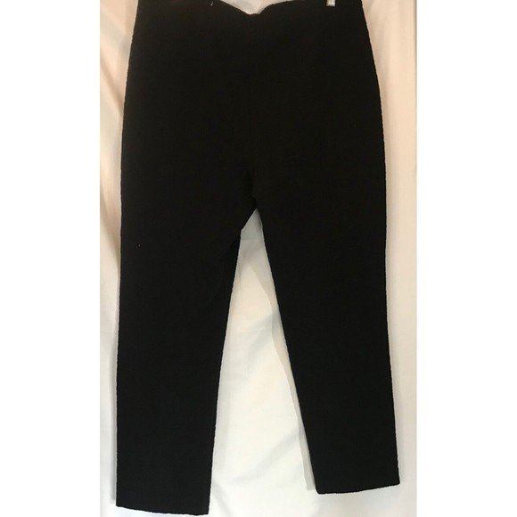 Chico's Black Textured Elastic Waist Crop Pants Chico size 2.5 US 14R - Picture 5 of 8